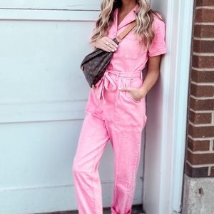 Pink jumpsuit M